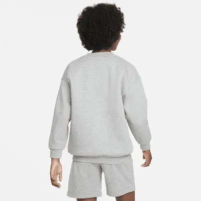 Толстовка Nike Sportswear Club Fleece, серый/белый — фото 3