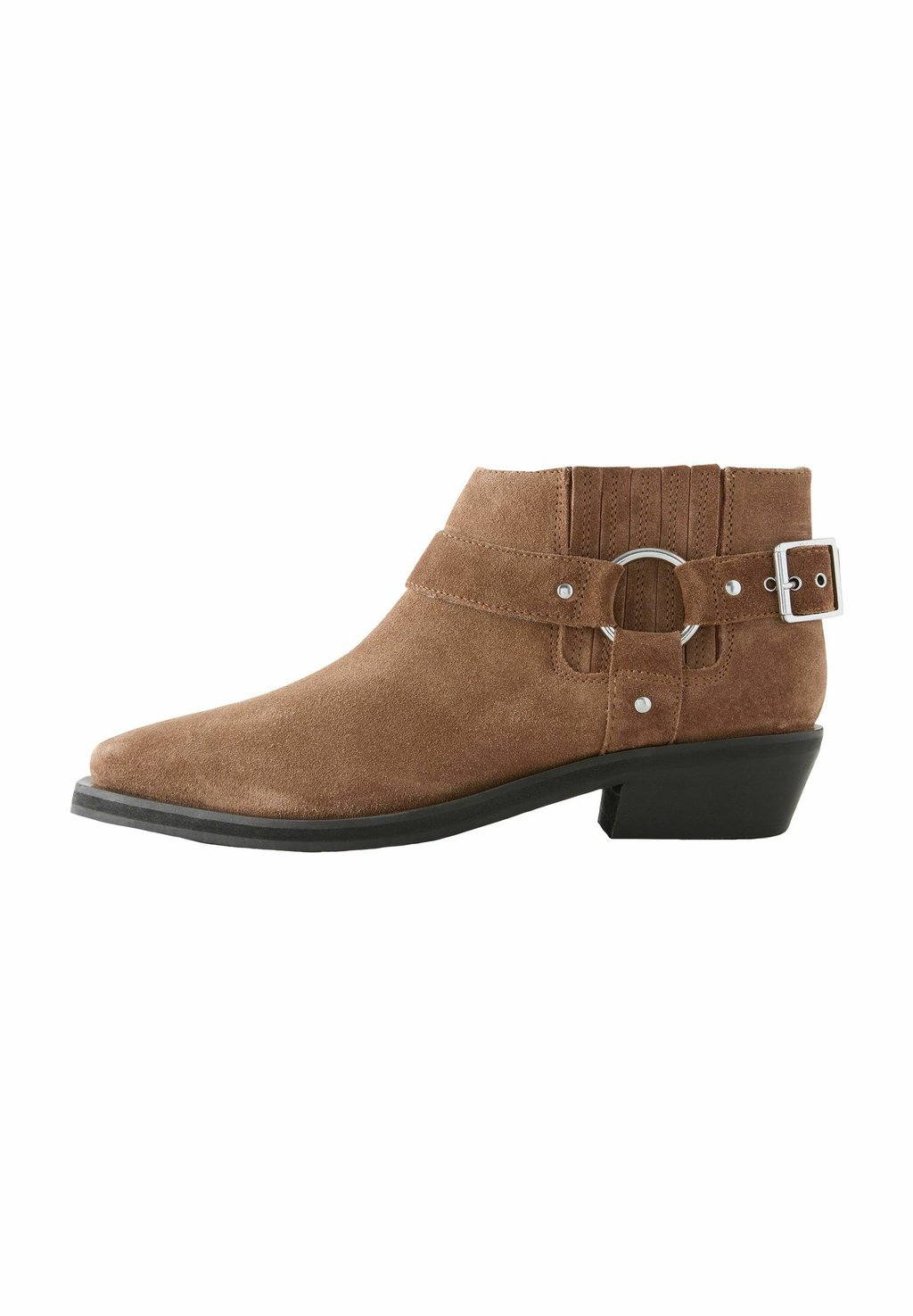 Ковбойские/байкерские ботинки по щиколотку FOREVER COMFORT HARNESS BUCKLED WESTERN Next, коричневый