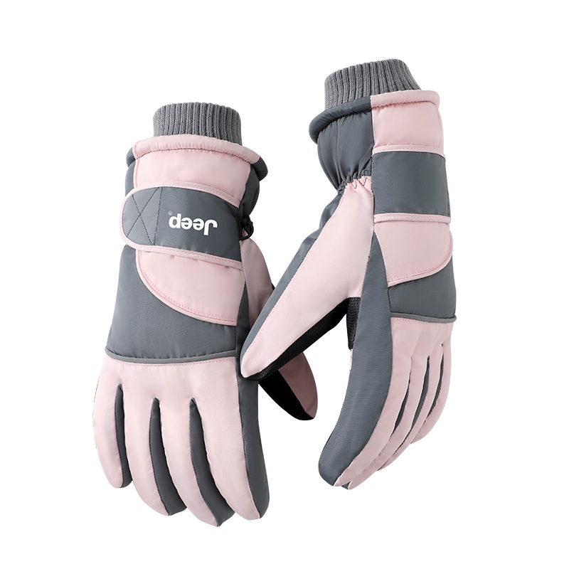

Утолщенные спортивные перчатки Unisex Jeep, women's-розовый серый