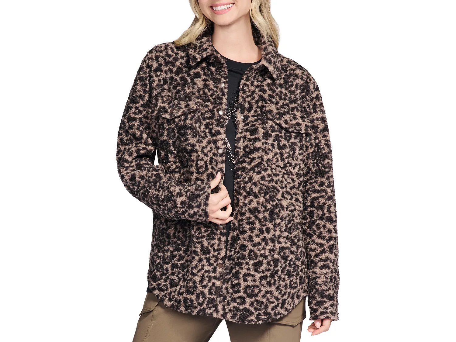 

Куртка Skechers On-the-GO Cheetah Sherpa Women's Jacket, Tan Cheetah Print