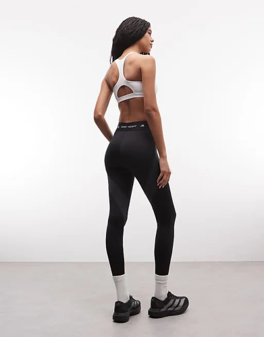 Черные леггинсы в полный рост adidas Training TechFit — фото 2