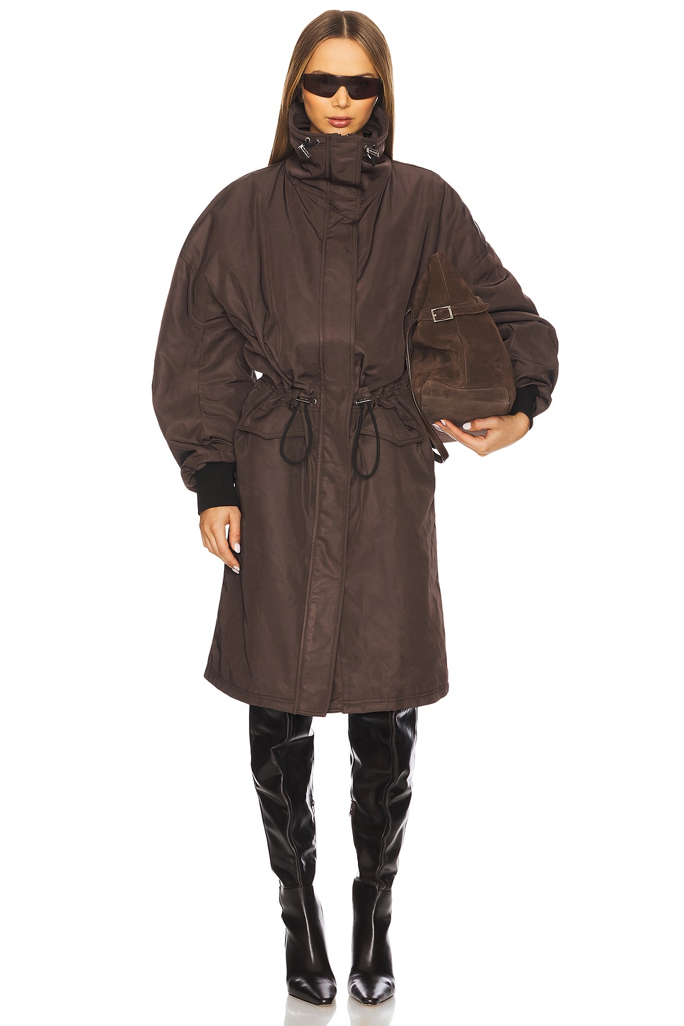 

Длинное пальто The Attico, brown