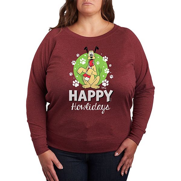 

Футболка с длинным рукавом Pluto Plus Size Happy Howlidays French Terry Disney, Heather Dark Red, Красный, Футболка с длинным рукавом Pluto Plus Size Happy Howlidays French Terry Disney, Heather Dark Red