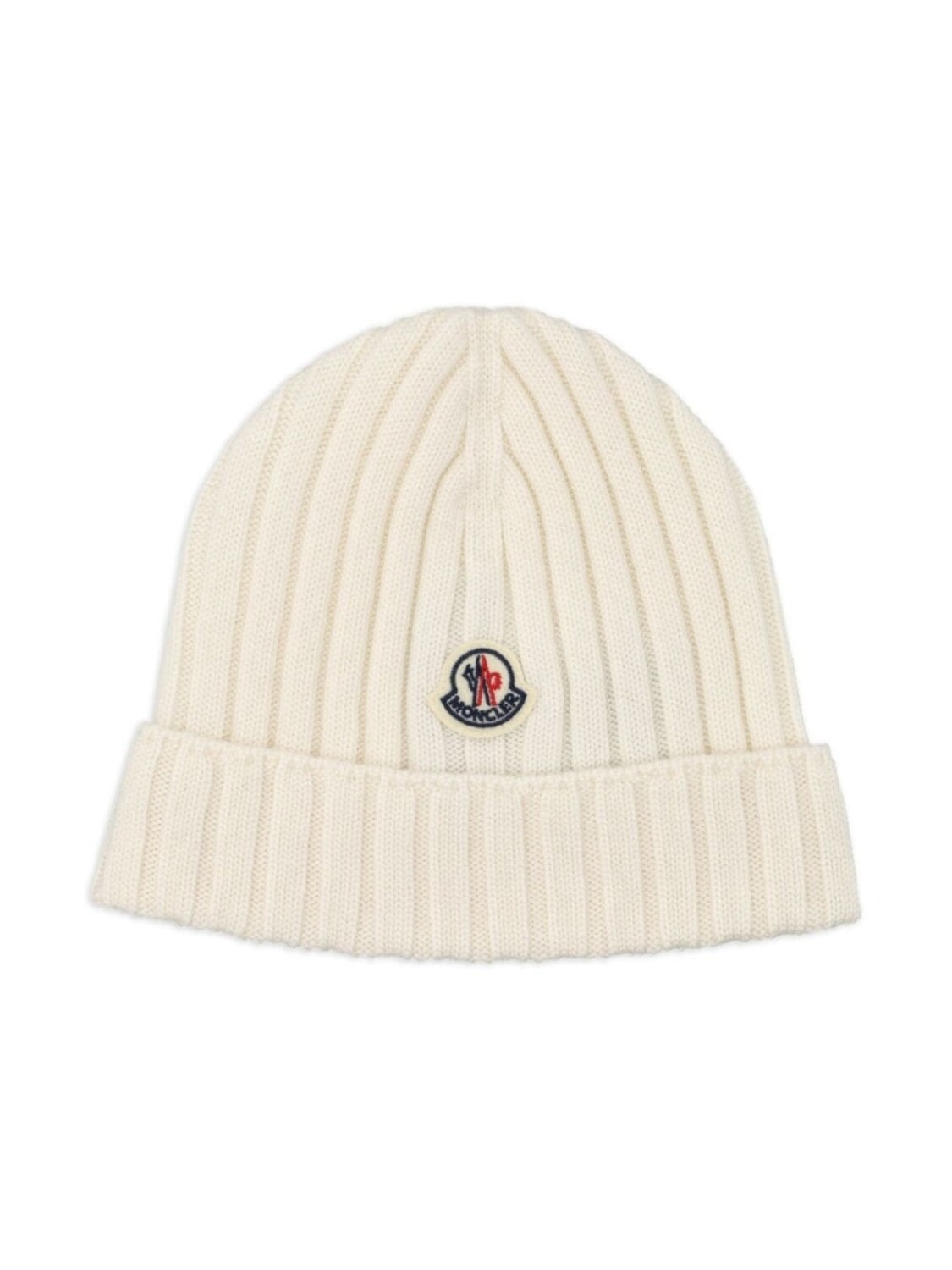 

Moncler Enfant шапка-бини с логотипом и нашивкой, белый