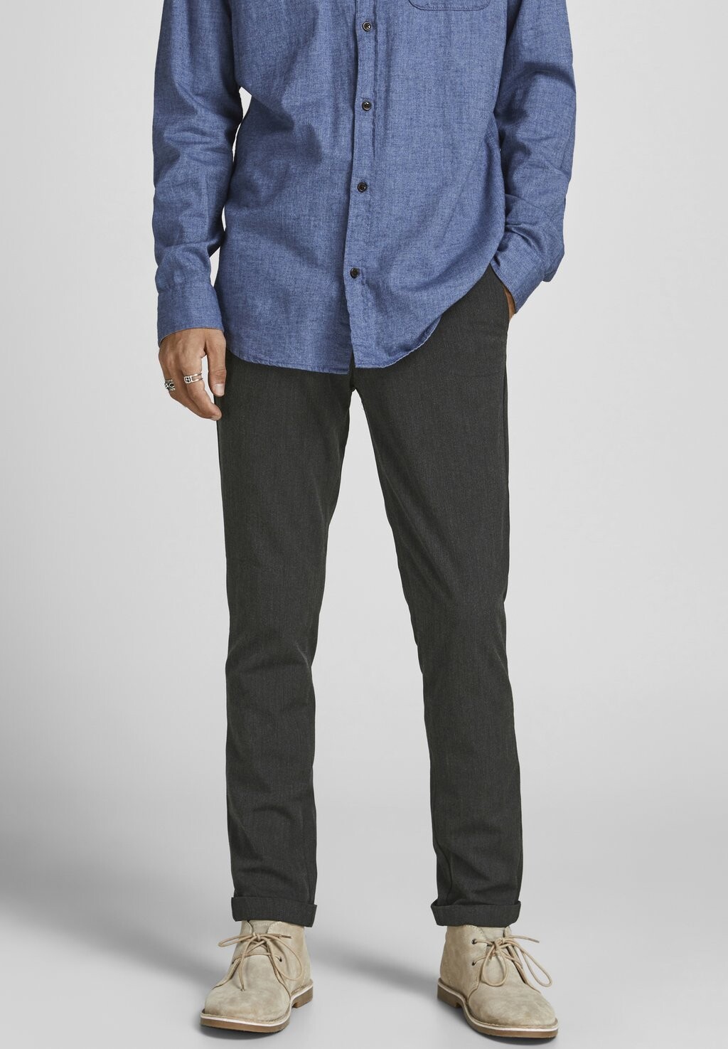 

Чиносы MARCO CONNOR Jack & Jones, темно-серый