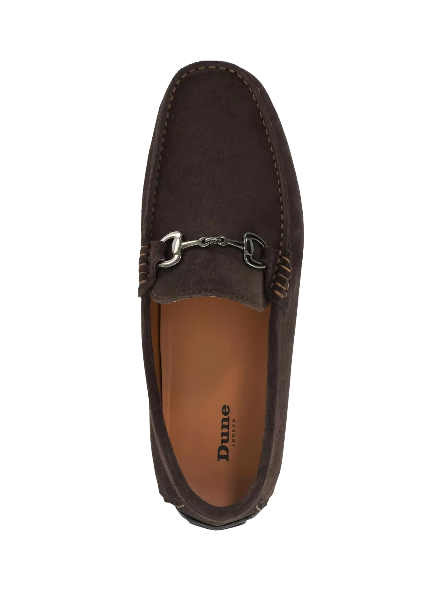 Мокасины-лоферы Brackon из замши с отделкой под кинжал Dune London, Brown — фото 4