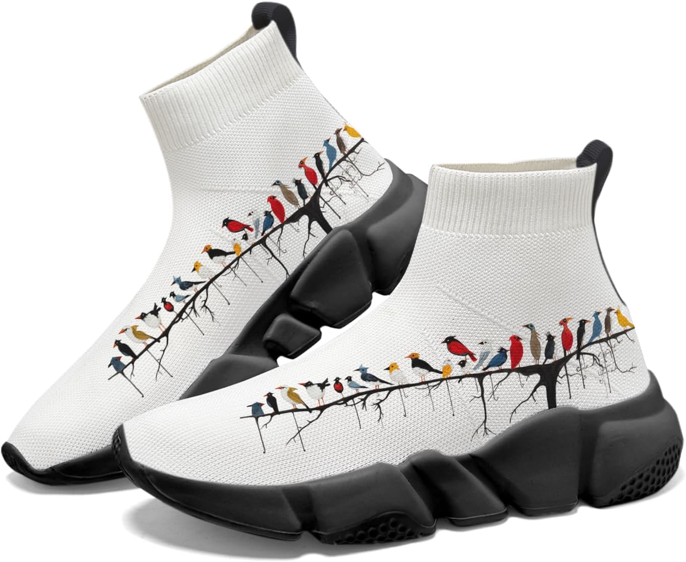 

Мужские теннисные кроссовки противоскользящие для бега, повседневной ходьбы и джоггинга, женские слипоны-носки с рисунком животных Hetios, Animal_19