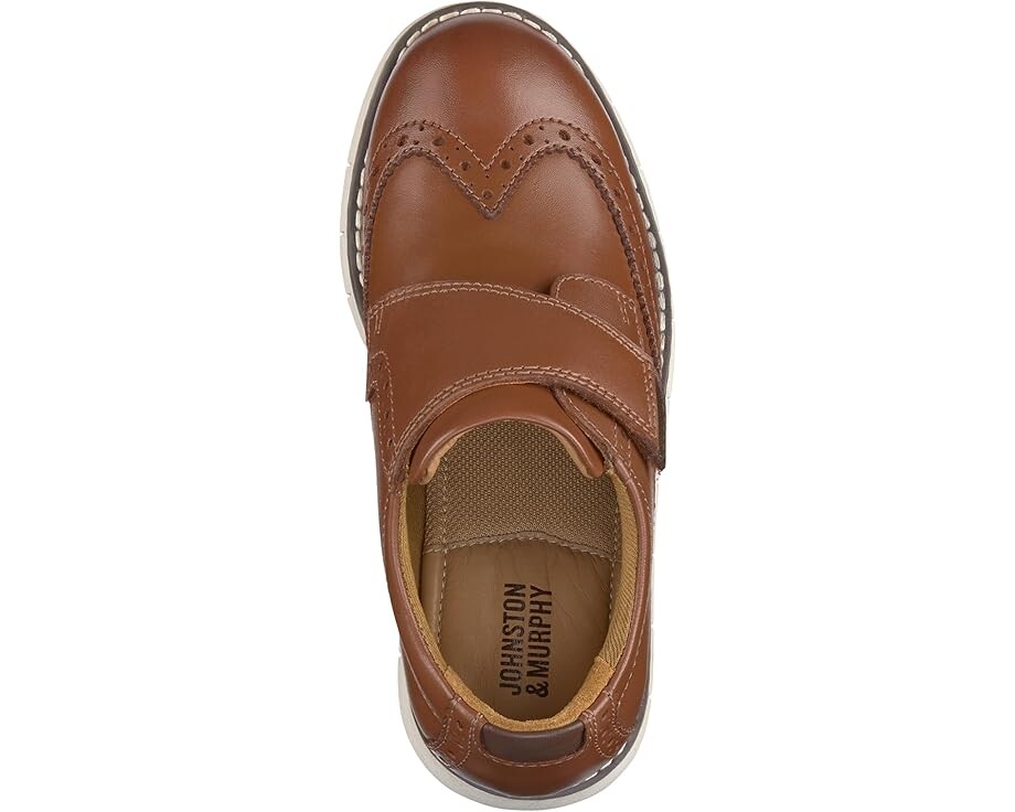Оксфорды Johnston & Murphy Kids Holden Wing Tip, желто-коричневый — фото 2