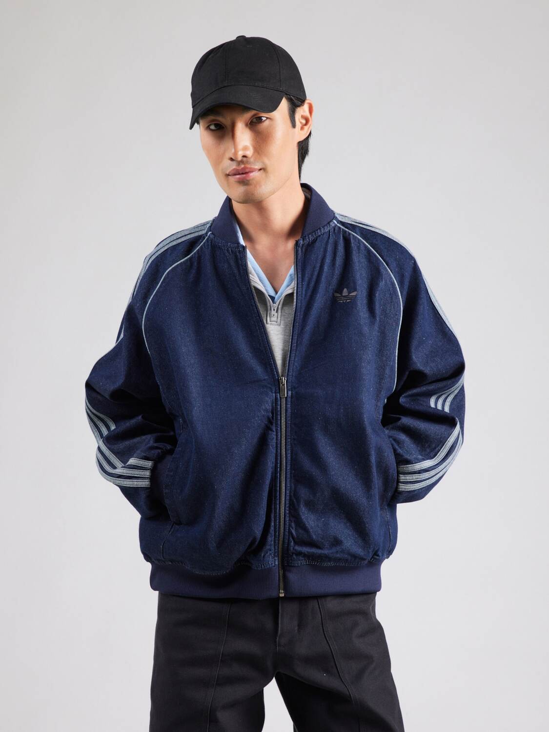 Adidas Originals Куртка межсезонная 'SST Adicolor' в синем дениме, светло-голубой — фото 3