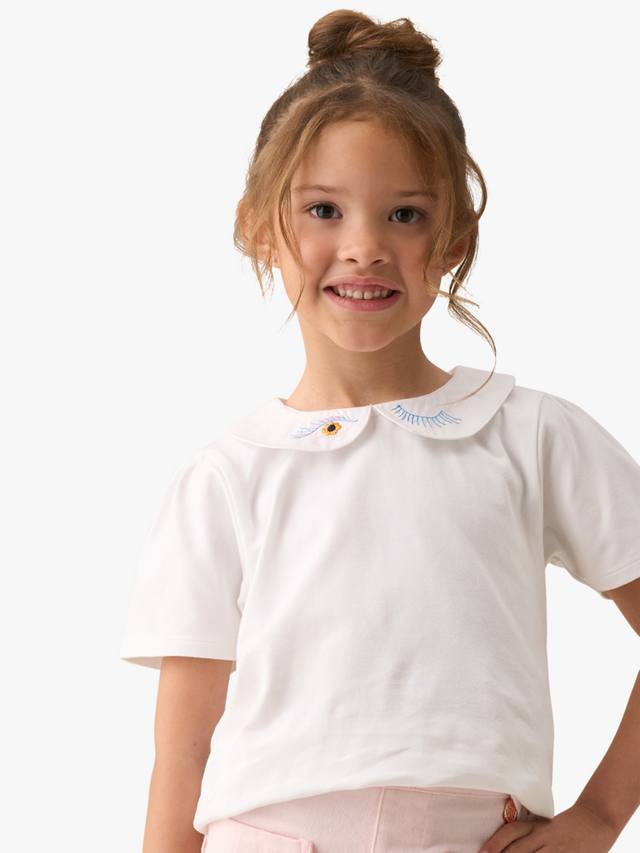 

Детская футболка с воротником питер пэн Angel & Rocket, White