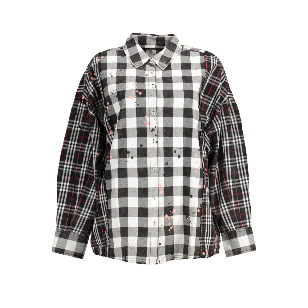 

Черная хлопковая рубашка Desigual, черный