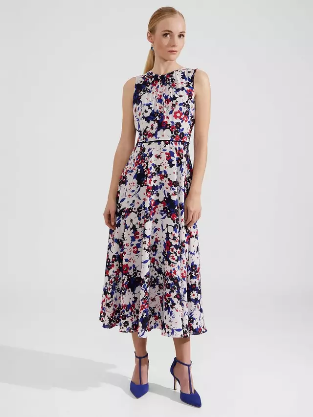 

Платье Hobbs Carly Floral Print Midi, цвет navy/multi