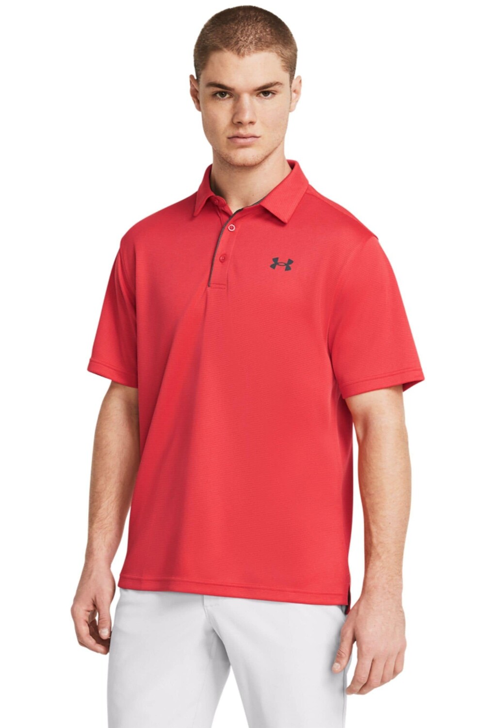 

Темно- рубашка-поло из технического гольфа Under Armour, красный