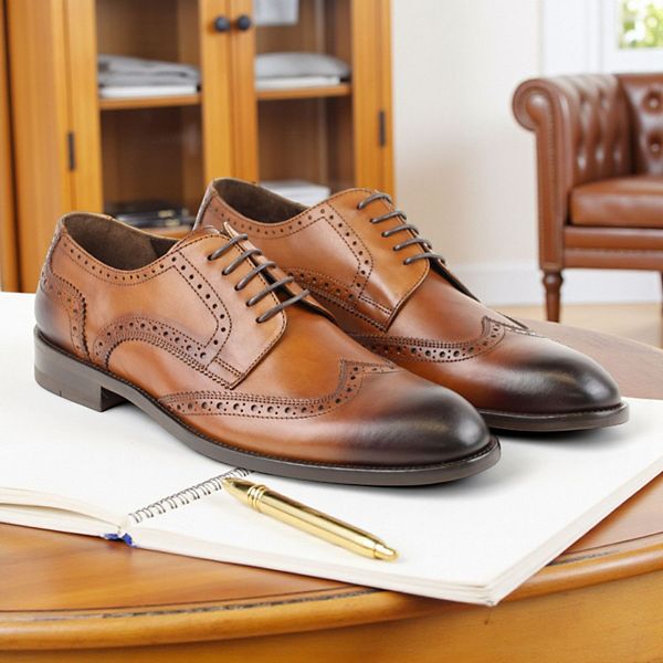 Мужские туфли wingtip из кожи в стиле plotinus Wear Sierra — фото 4