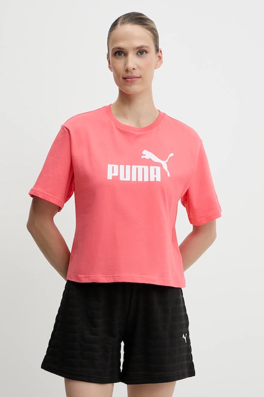 

Хлопковая футболка Puma, розовый