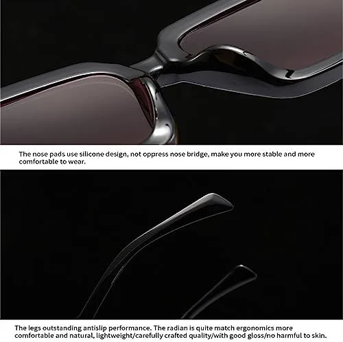 

Ретро двухцветные солнцезащитные очки для женщин, градиентные оттенки, защита от УФ-излучения UV400, панк-очки с заклепками для мужчин MTZJH, Grey Blue Light Grey