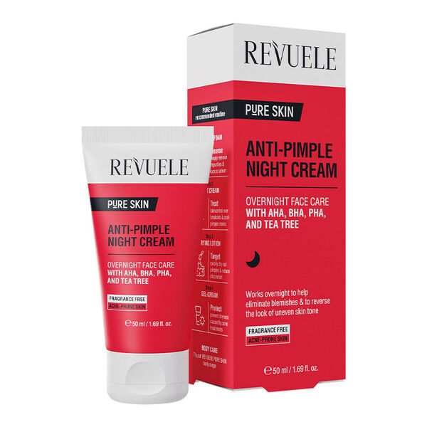 

Ночной крем для лица, 50 мл Revuele Anti-Pimple