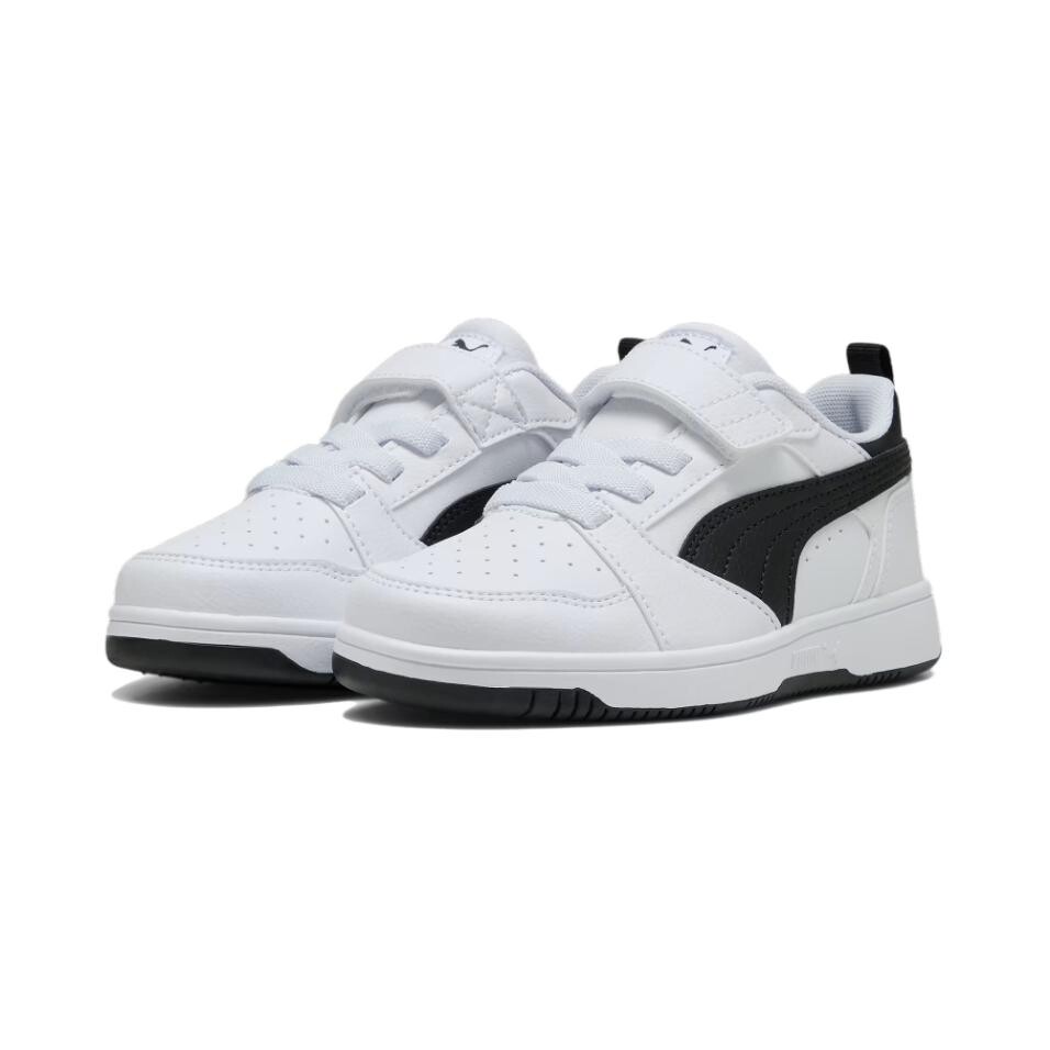 Rebound V6 Детские кроссовки для скейтбординга PS Puma, белый/черный — фото 3
