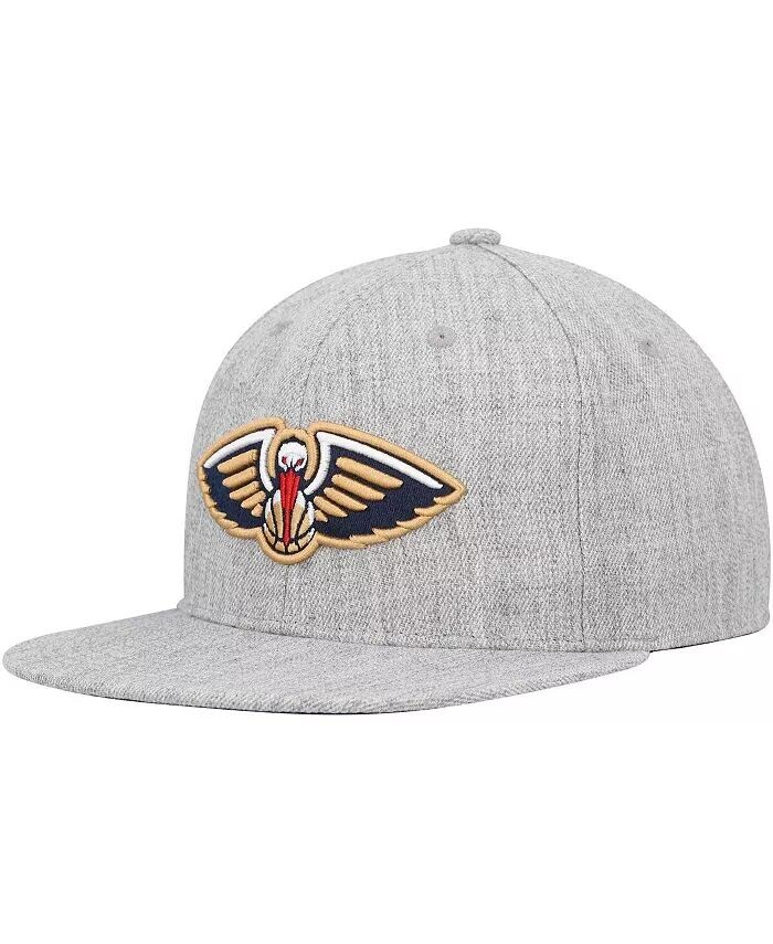 

Мужская кепка Snapback New Orleans Pelicans цвета Хизер серого цвета Hardwood Classics 2.0 Mitchell & Ness, серый