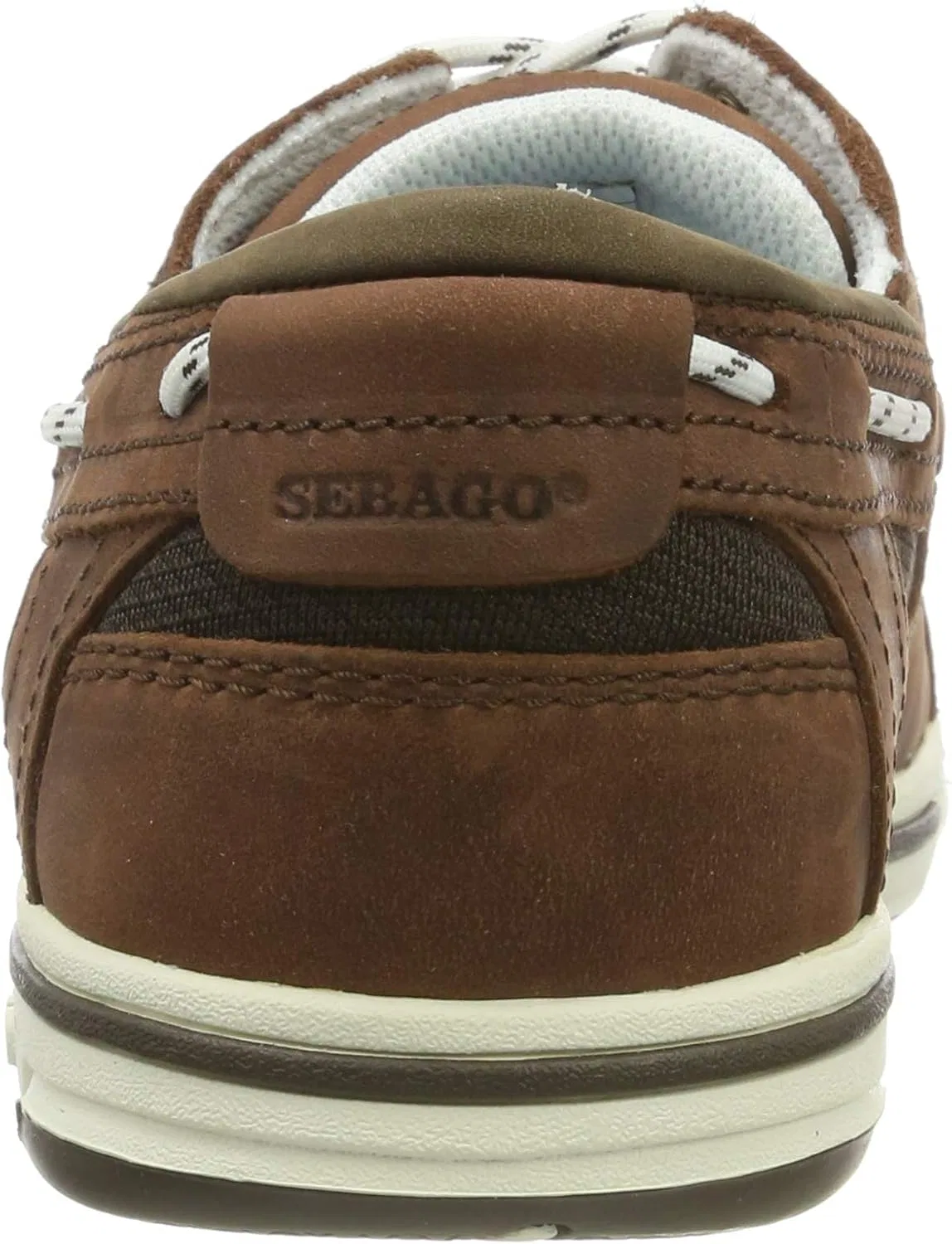 Мужские лодочные туфли Sebago Docksides Portland Crazy H, Brown Dark Brown 983 — фото 3