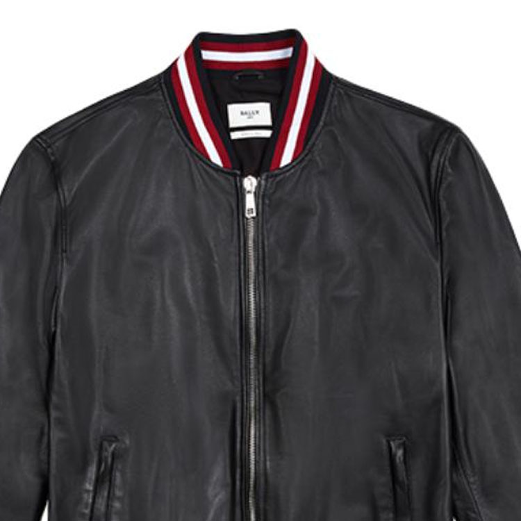 

Кожаная куртка мужская черная BALLY, Черный, Кожаная куртка мужская черная BALLY