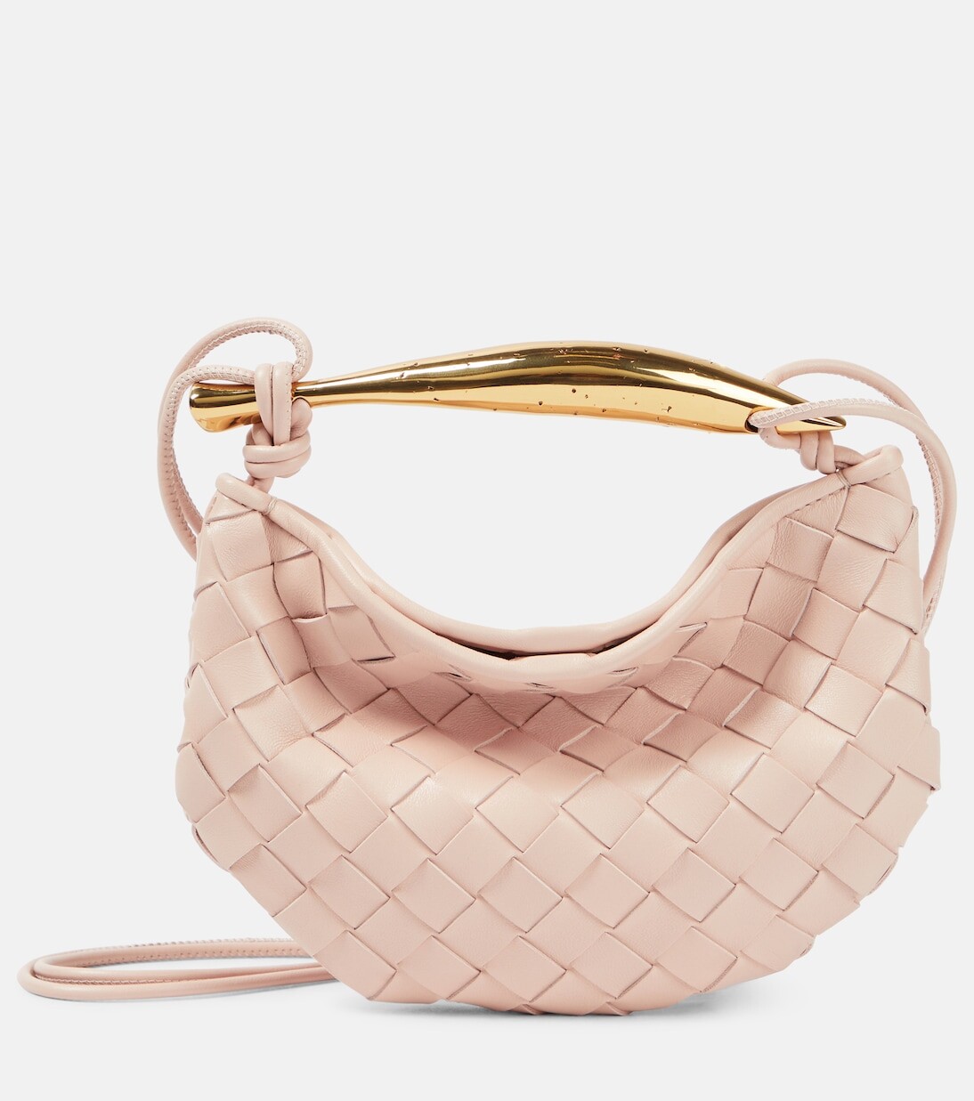 

Кожаная сумка через плечо sardine mini Bottega Veneta, розовый