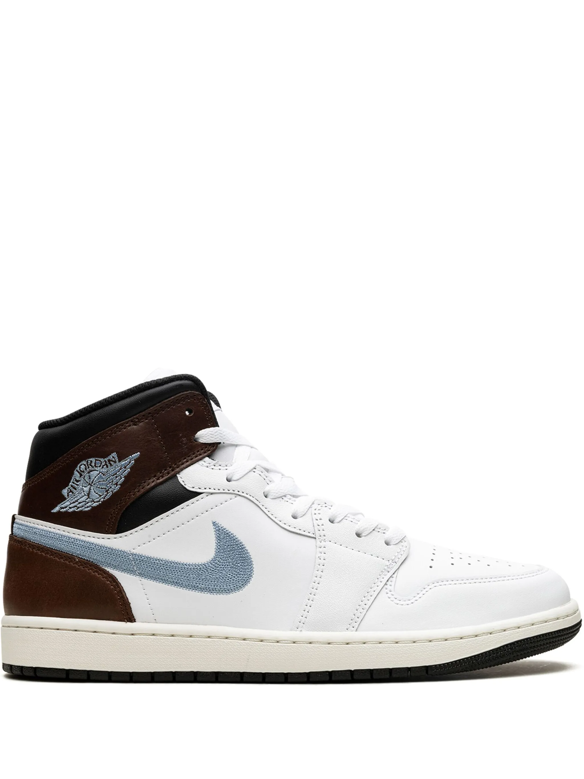 

Кроссовки Air Jordan 1 Mid SE Brown/Blue/Grey, белый