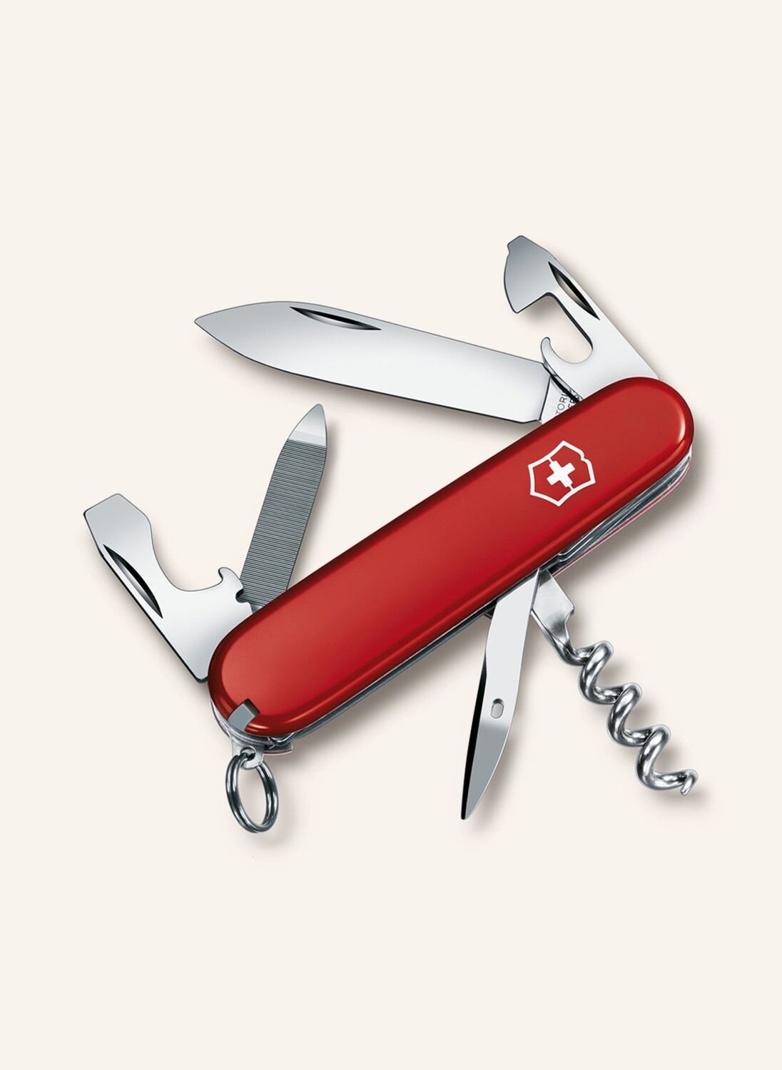 

Спортсмен с карманным ножом Victorinox, красный