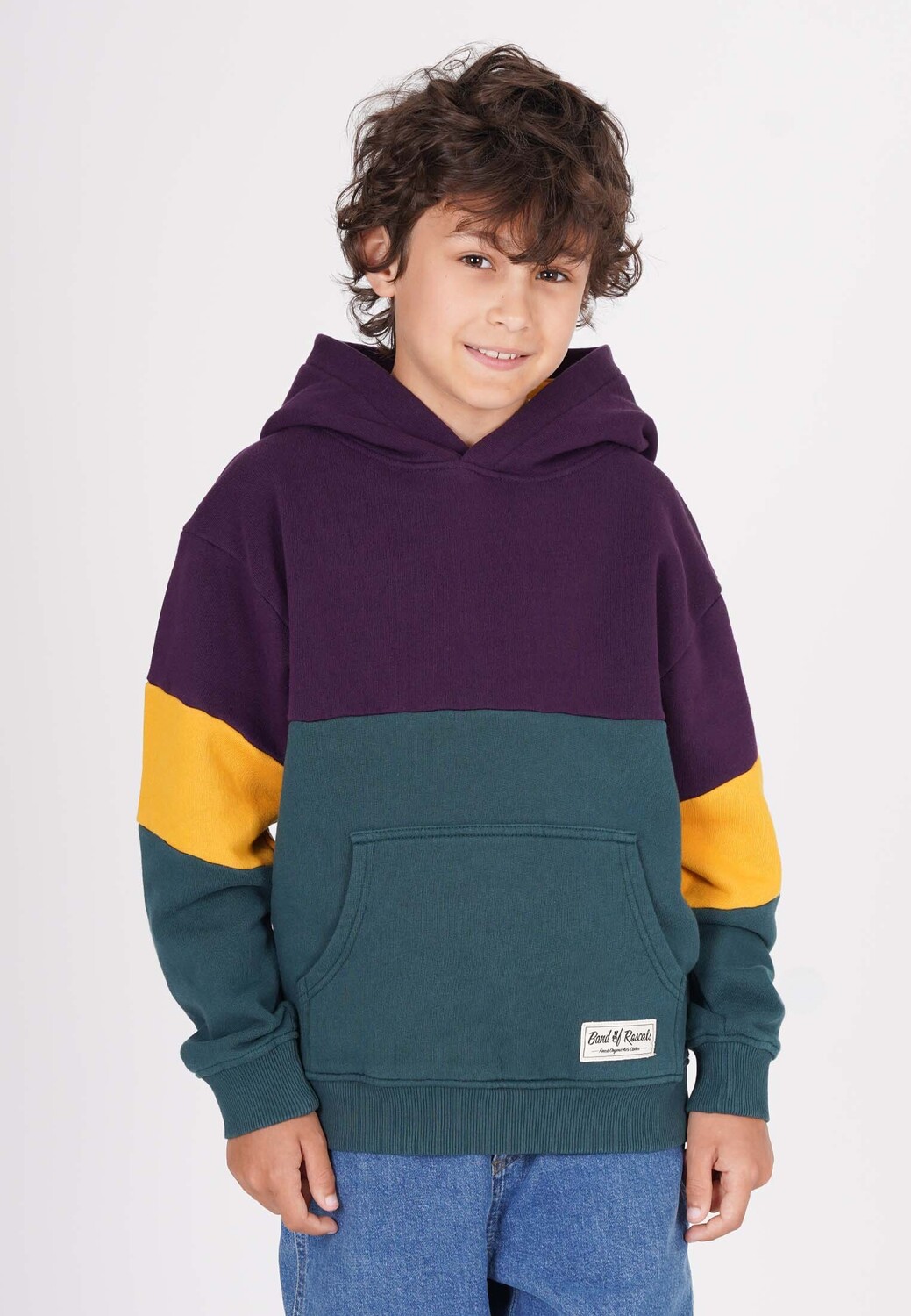 Пуловер Band of Rascals Sweatwear Polychrome, цвет dark purple racing green — фото 3