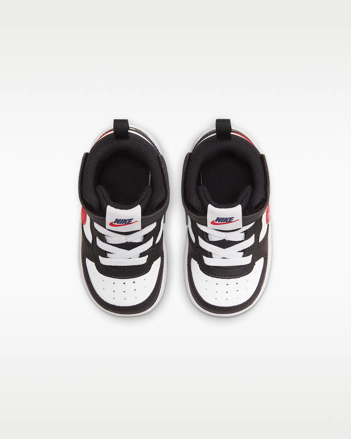 Кроссовки Nike Court Borough Mid 2 для малышей, White/White/Black/University Red — фото 4