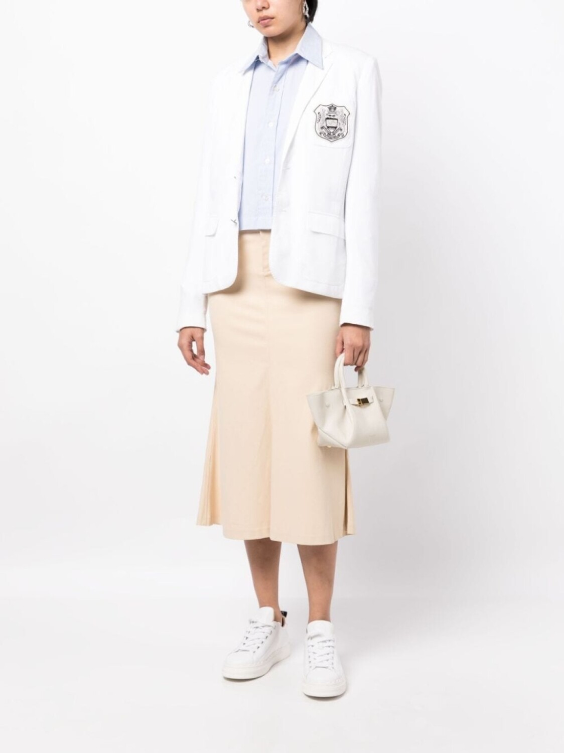 Юбка миди с заниженной талией Ralph Lauren Collection, коричневый — фото 2