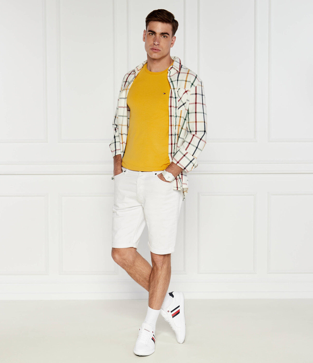 Футболка Tommy Hilfiger Slim Fit stretch, цвет senape — фото 2
