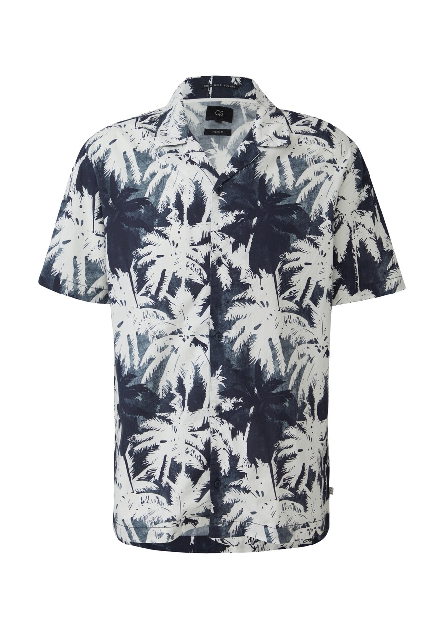 

Рубашка на пуговицах классического кроя QS, Navy/Sapphire