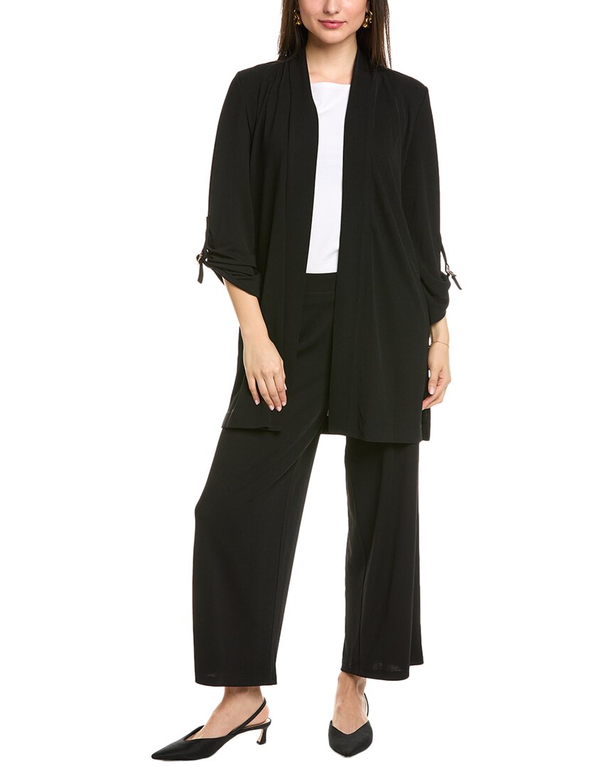 

Anne Klein Кардиган с драпировкой спереди и D-образными кольцами, черный