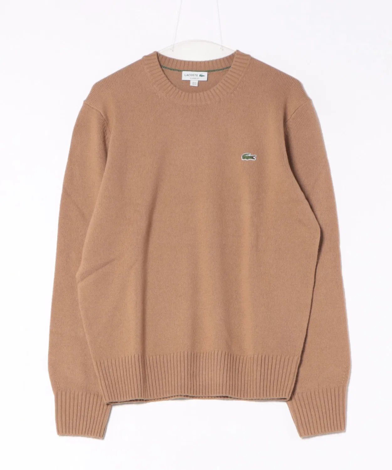 Свитер Lacoste из шерсти коричневый
