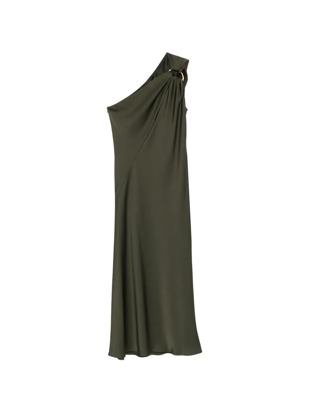 Макси-платье на одно плечо с кольцом MAX MARA, зеленый