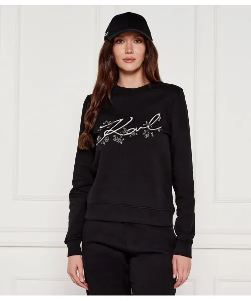 

Толстовка с орхидеей Regular fit Karl Lagerfeld, черный