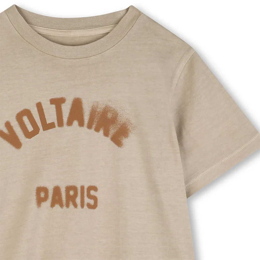 Футболка с короткими рукавами Zadig & Voltaire X60576, бежевый — фото 3