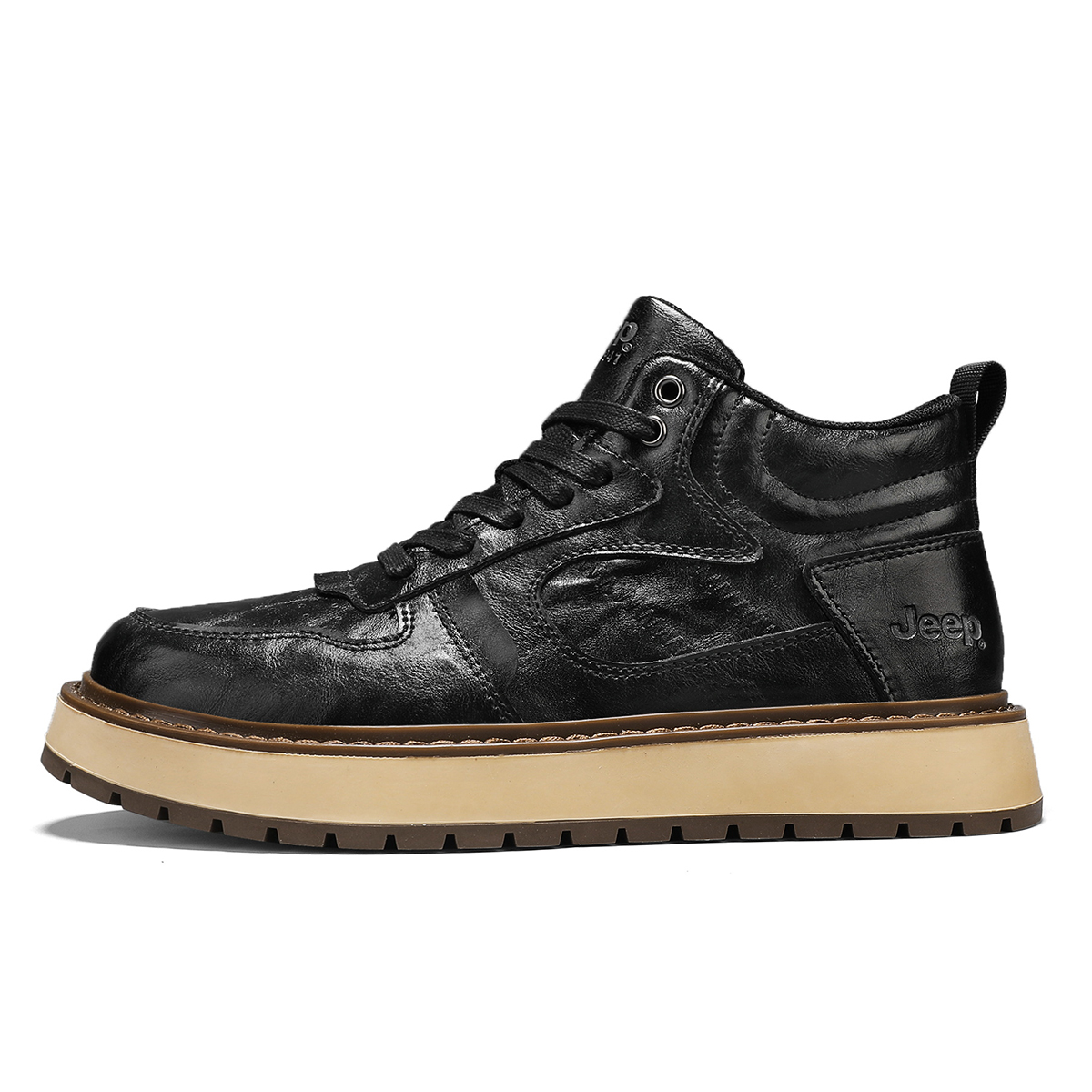 

Кроссовки Anti-Slip Wear-Resistant Mid-Top Skateboard Shoes Men's Jeep, хаки