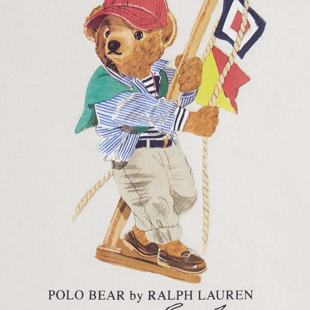 Футболка Polo Bear SS26 Kids' Polo Ralph Lauren, White — фото 4