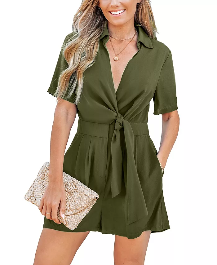 

Женский элегантный комбинезон-кимоно Allure Wrap Cupshe, зеленый