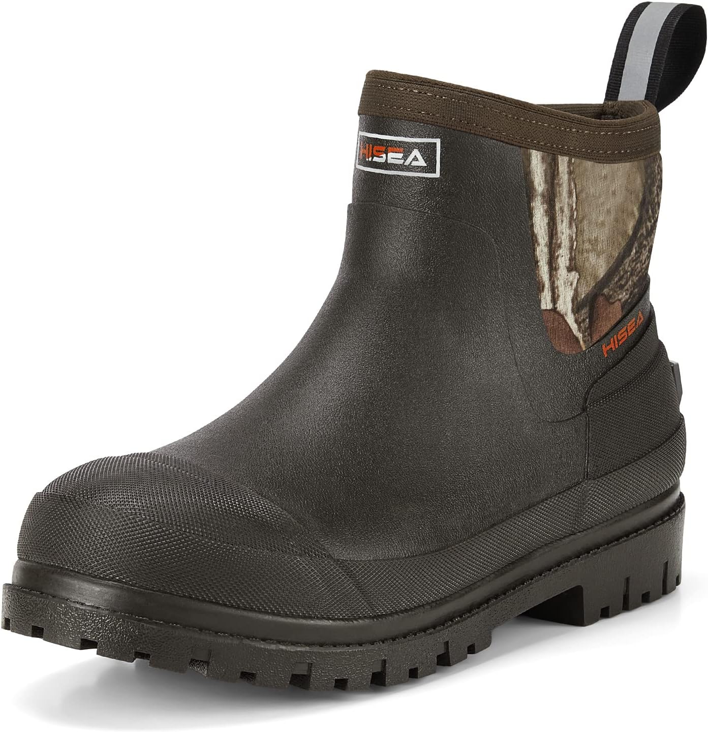 

Мужские резиновые ботинки HISEA Chelsea, водонепроницаемые короткие ботинки до щиколотки для мужчин, долговечные утепленные грязезащитные ботинки для работы в саду и на улице, Camo