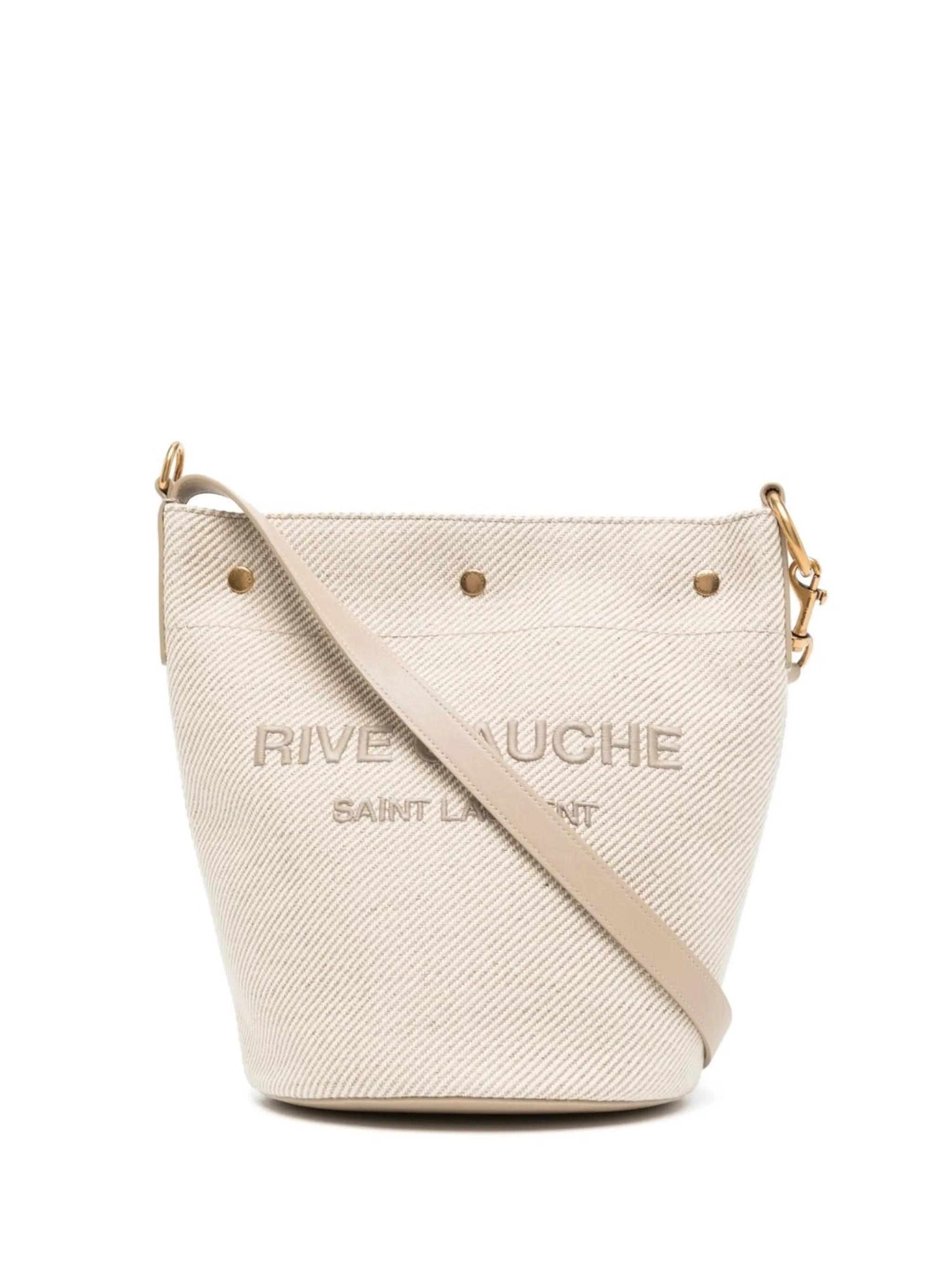 

Сумка-тоут с вышитым логотипом Saint Laurent, коричневый