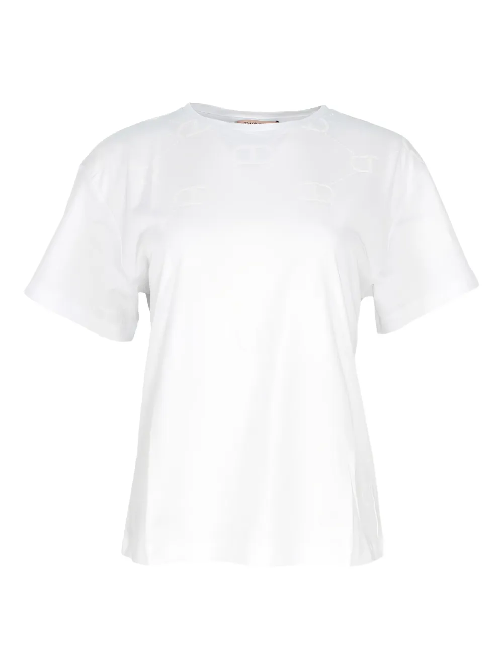 

Футболка с флоковым принтом в виде овала и буквы T Twinset, белый