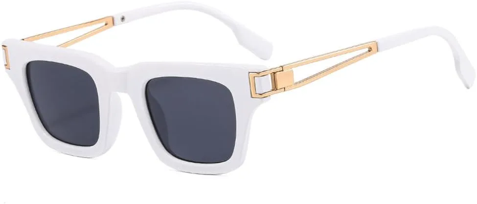 

Винтажные маленькие солнцезащитные очки для мужчин и женщин, роскошные ретро-очки, популярные солнцезащитные очки с защитой от УФ-излучения UV400 LVTFCO, White