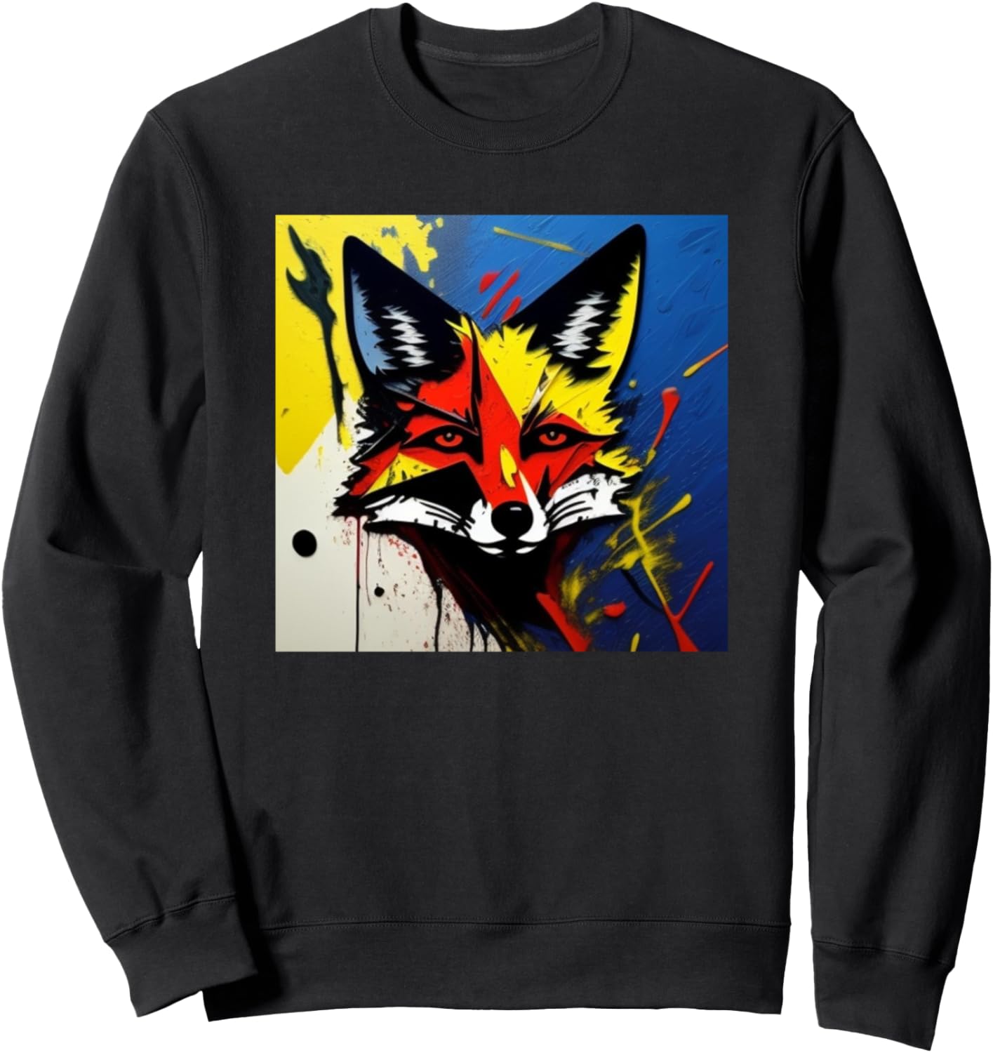 

Красочный силуэт лисы, художественная толстовка для любителей лис Foxes Sly Animals - Women Girls Kids Men Boys Gift, черный