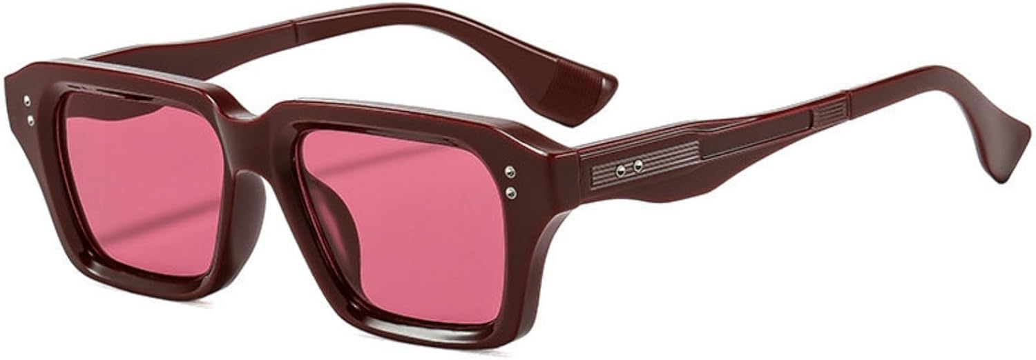 

Солнцезащитные очки Willochra прямоугольной формы для мужчин и женщин, модные солнцезащитные очки в квадратной оправе, ретро-стиль 90-х, дизайнерские, с защитой от УФ-излучения UV400, C3