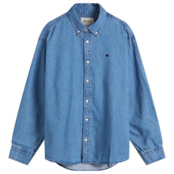 

Джинсовая рубашка Лукас Carhartt Wip, Blue Stone Washed