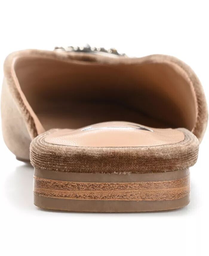Женские мюли Sonnia Velvet Journee Collection, коричневый/бежевый — фото 3