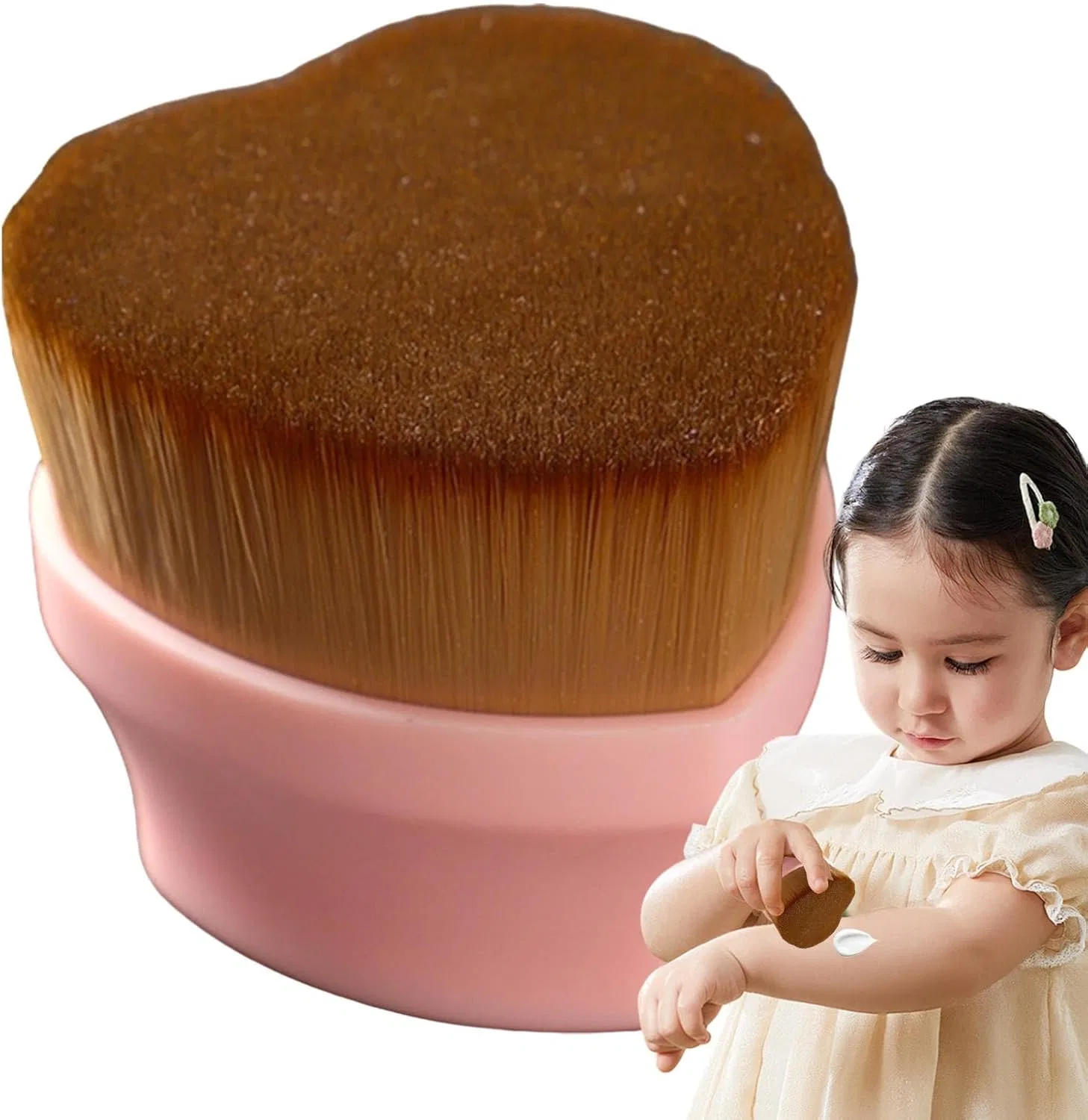 Кисть для лица Heart Shape Kisymear Braun